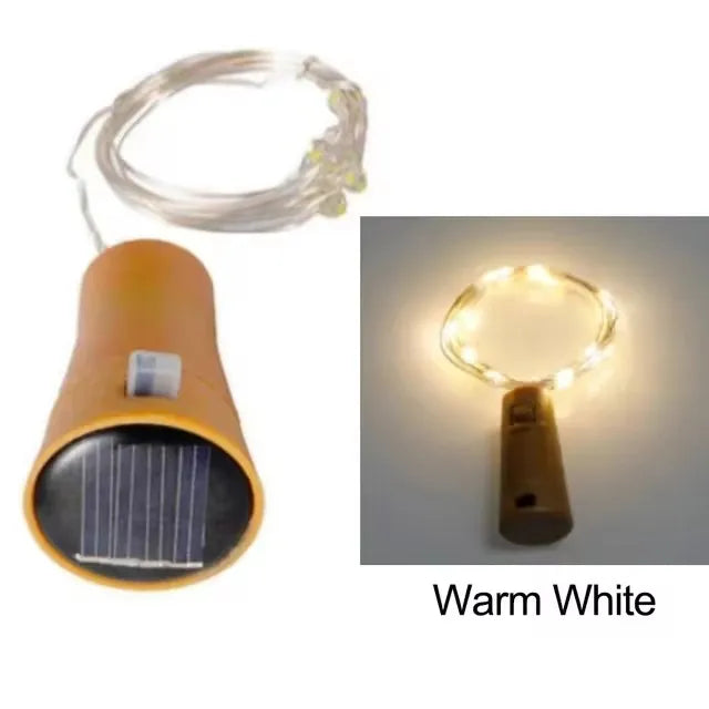 guirlande lumineuse solaire 20 led or noir moderne 2m adhésif transparent