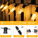 guirlande lumineuse extérieure 110v 220v e12 imperméable décoration jardin mariage led ambré