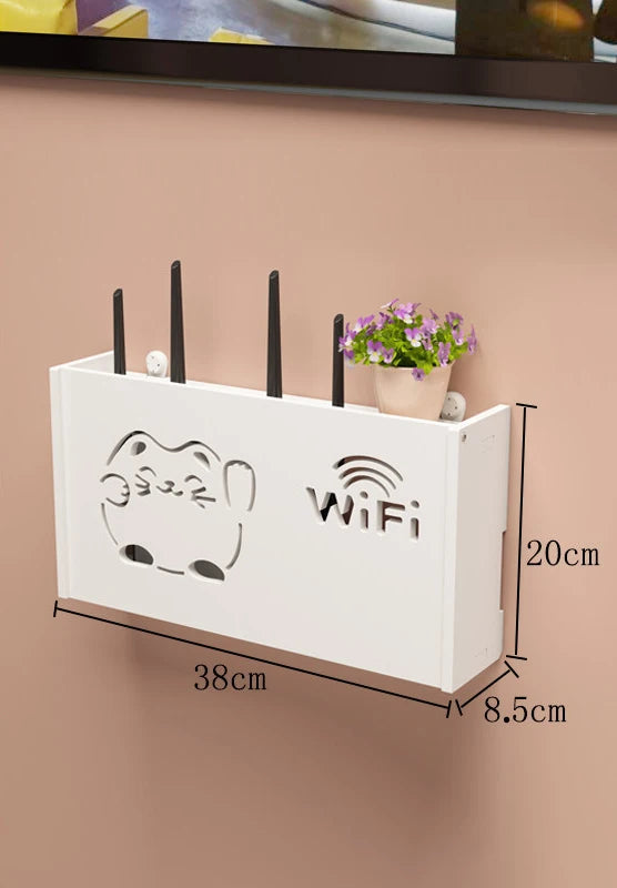 cache réseaux souriant wifi antennes décoration moderne blanc ventilation grille