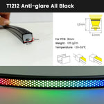 ruban led flexible blanc noir grille hexagonale adhésif connecteur câbles blancs moderne technologique