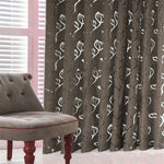 rideau semi transparent feuilles stylisées moderne violet rose noir bleu gris uni décoration maison