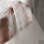 tissu organza blanc brillant léger translucide polyester 150cm moderne couture artisanat