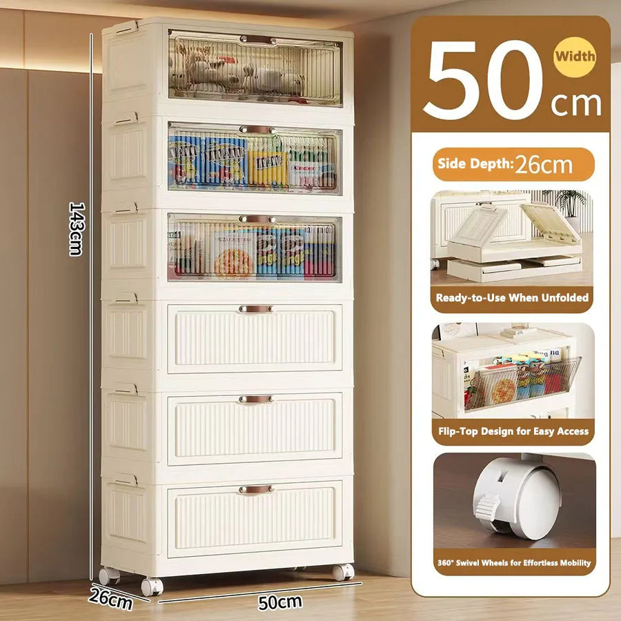 meuble rangement modulable pliable blanc rayures verticales moderne roulettes almacenamiento eficiente