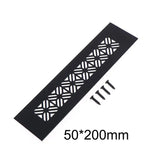 grille ventilation meuble motif géométrique moderne adhésif marron noir blanc