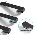 porte serviettes moderne adhésif noir acier inoxydable piquets salle bain