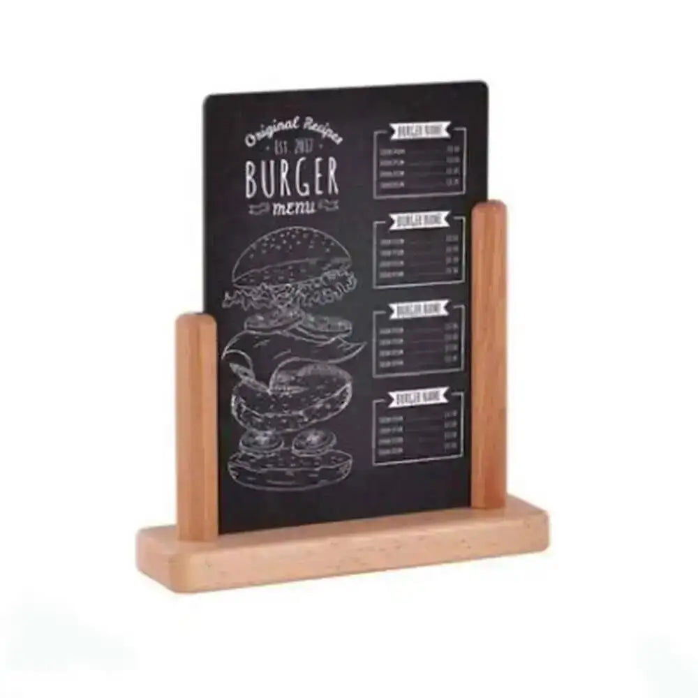 support menu bois naturel classique minimaliste noir texture bois
