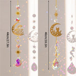 décoration murale suspendue cristaux lunettes chat ancre étoile soleil fenêtre jardin intérieur extérieur
