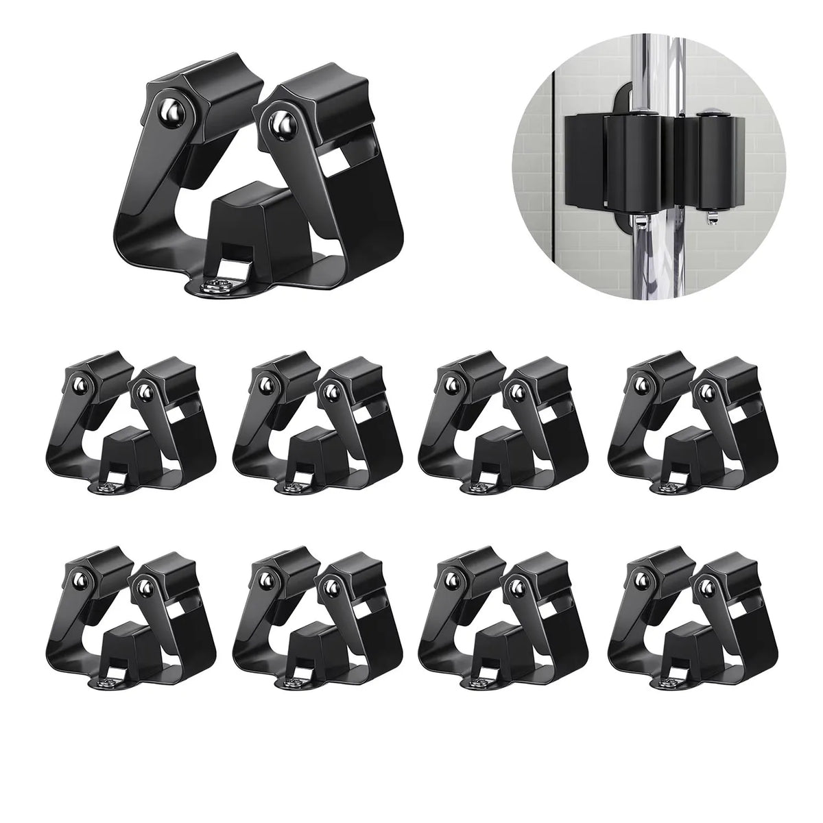 porte balai support mur noir acier inoxydable moderne respectueux environnement vis imperméable stockage articles