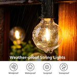 guirlande lumineuse extérieure 65 pieds led dimmable prise e12 g40 globe transparent industrielle vintage