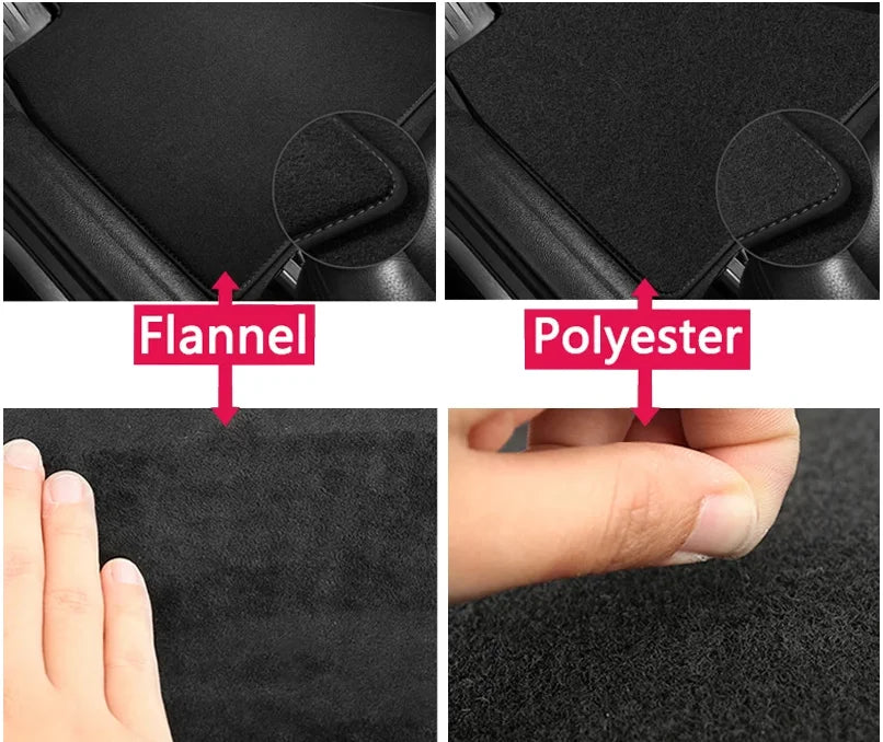 tapis sol noir uni luxueux voiture moderne boucles résistants l'usure