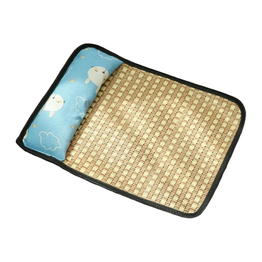 tapis rafraîchissant animal compagnie tissé géométrique moderne imperméable antidérapant oreiller sol chiens