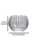 supports bougies transparents moderne rayures horizontales bougie rouge doréDecoration maison fêtes