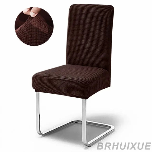 housse chaise jacquard gris moderne adhésif lavable amovible salle manger cuisine