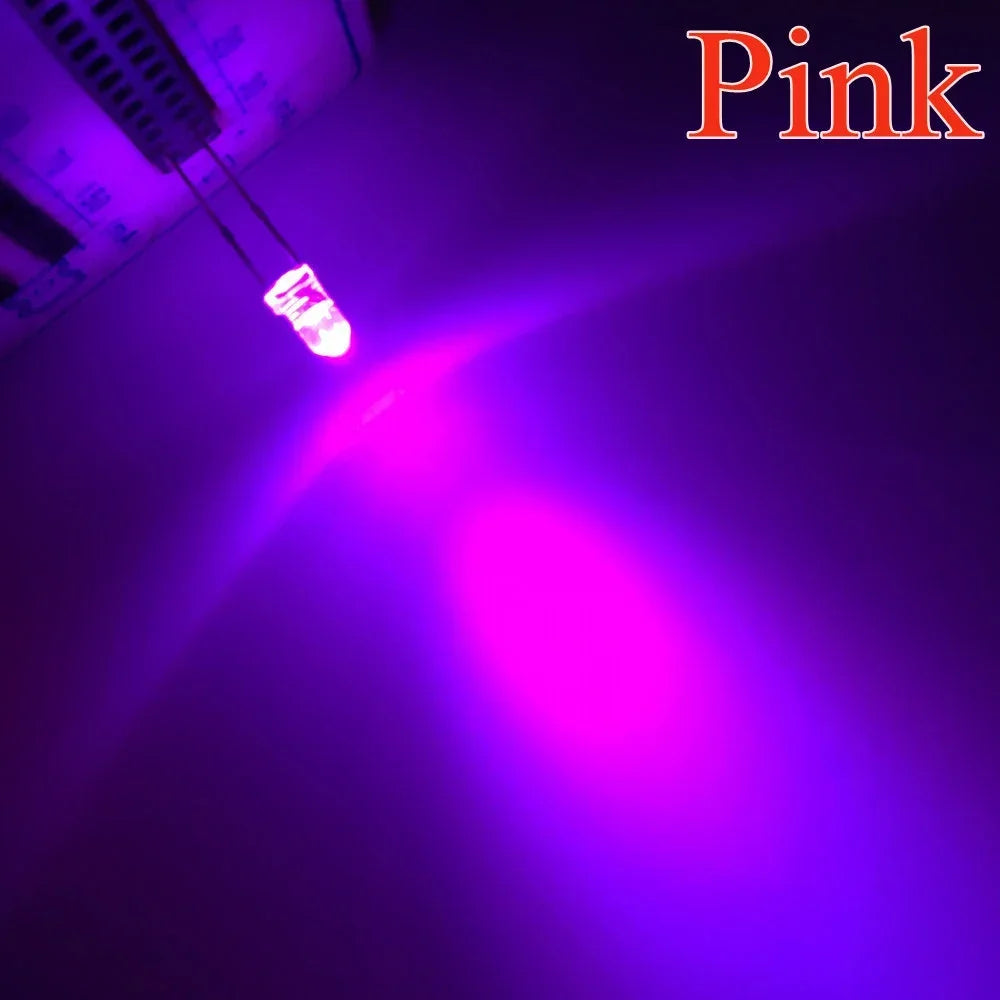 diodes led ronde 3mm bleu vert rouge blanc chaud jaune blanc rose violet orange