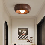lampe moderne texture bois couleur naturelle blanche éclairage led réglable sans télécommande