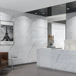 autocollant sol mur cuisine salle bain imitation marbre gris blanc vinyle adhésif décoratif