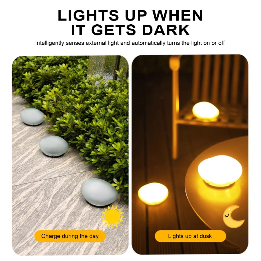 lampe solaire jardin blanc translucide moderne led haute luminosité ip65 abs autonomie