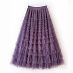 jupe tulle plissée vert rose beige gris bleu violet classique féminine soirée clips cascade
