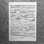 pochoirs a4 papier blanc texture bois lignes horizontales bricolage scrapbook peinture murale