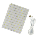 Panneau led gris clair moderne 156mm 120mm 110 diodes usb 5v1a