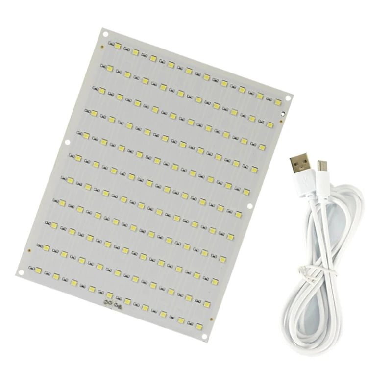 Panneau led gris clair moderne 156mm 120mm 110 diodes usb 5v1a
