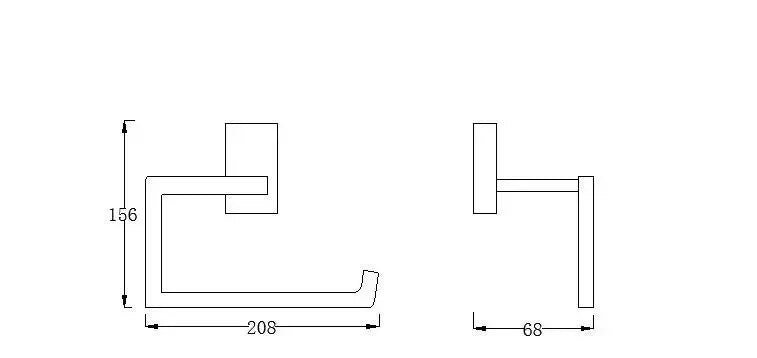 porte serviettes mural moderne argenté fixations murales minimaliste dimensions 156x208mm inoxydable