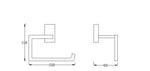 porte serviettes mural moderne argenté fixations murales minimaliste dimensions 156x208mm inoxydable