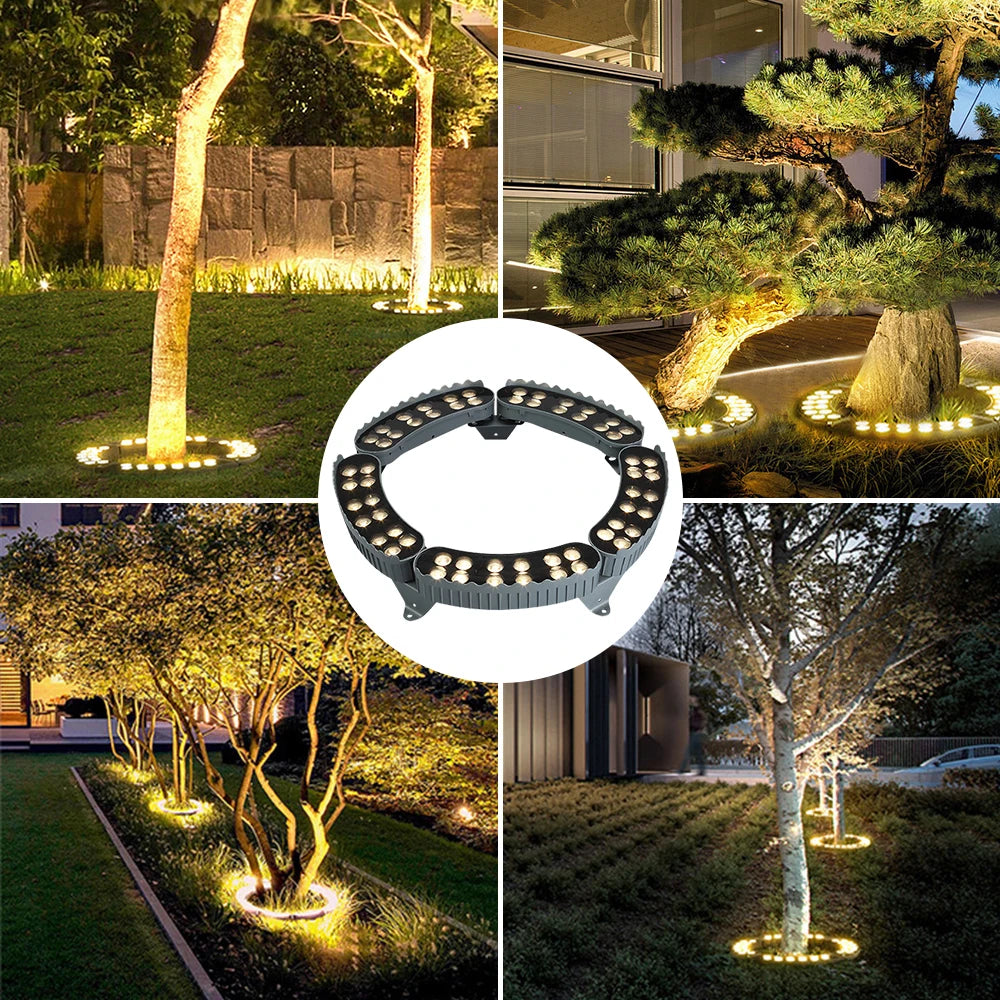 projecteur extérieur led aluminium ip65 spot arbre noir moderne éclairage paysager 210mm 310mm 380mm