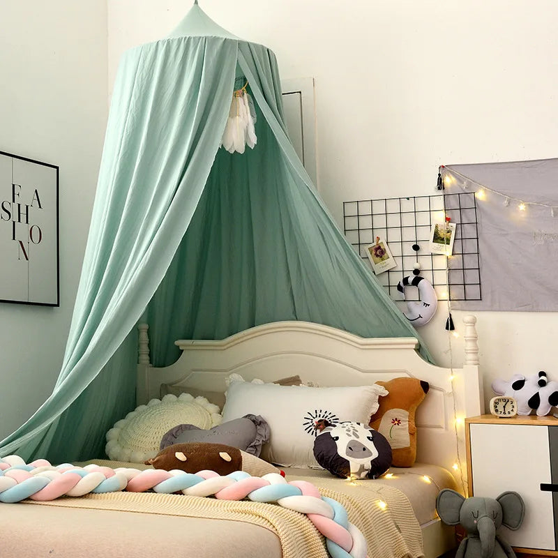 tente lit enfant uni moderne vert menthe rose pâle gris clair rose corail opacité