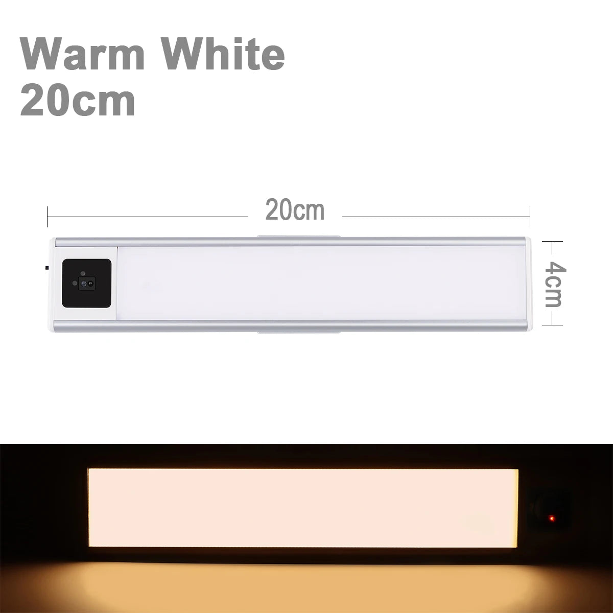 luminaire led rectangle mural adhésif blanc moderne rechargeable capteur mouvement chambre cuisine