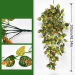 Guirlande végétale artificielle 105cm feuilles ovales vertes brillantes décoration naturelle extérieure intérieure mariage fête