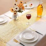 table chevet dorée feuilles semi transparente printemps été automne hiver festive élégante decoration maison