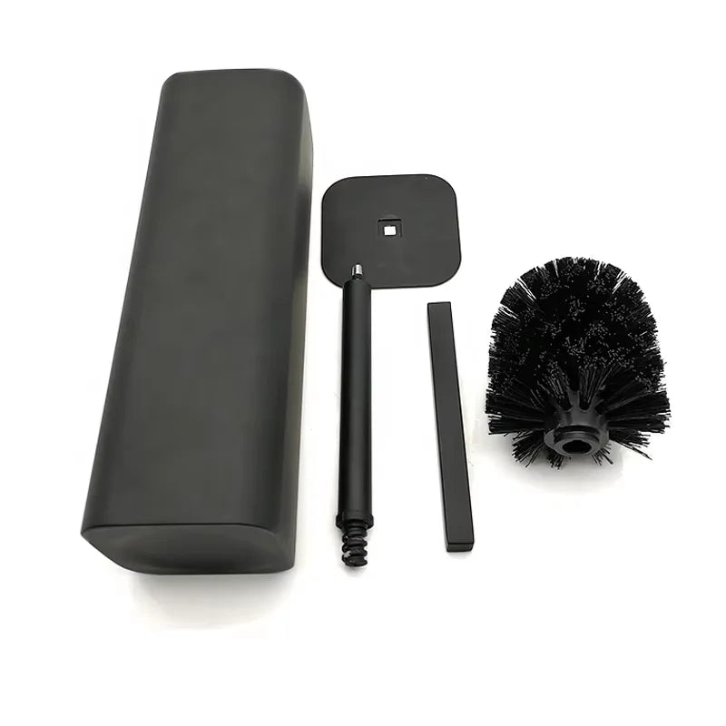 brosse toilette durable noire mat inox moderne salle bain posée