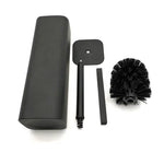 brosse toilette durable noire mat inox moderne salle bain posée