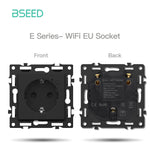 interrupteur électrique intelligent wifi noir moderne affichage led connecteurs usb