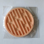 coasters silicone rayés moderne bleu gris noir orange beige marbre