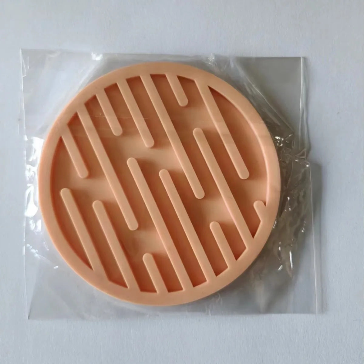 coasters silicone rayés moderne bleu gris noir orange beige marbre