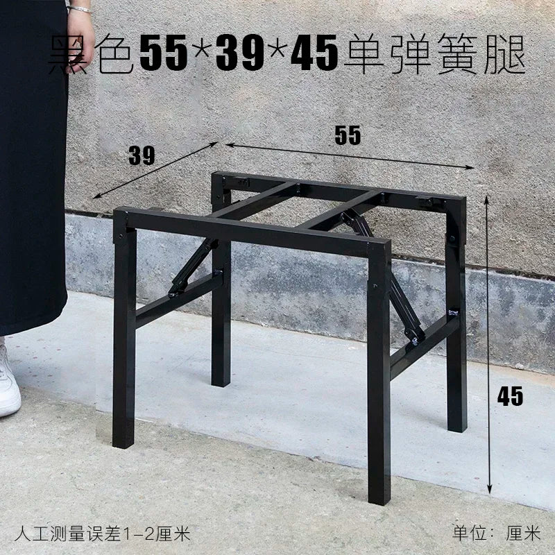 support table pliable métal noir robuste structure moderne pieds fer