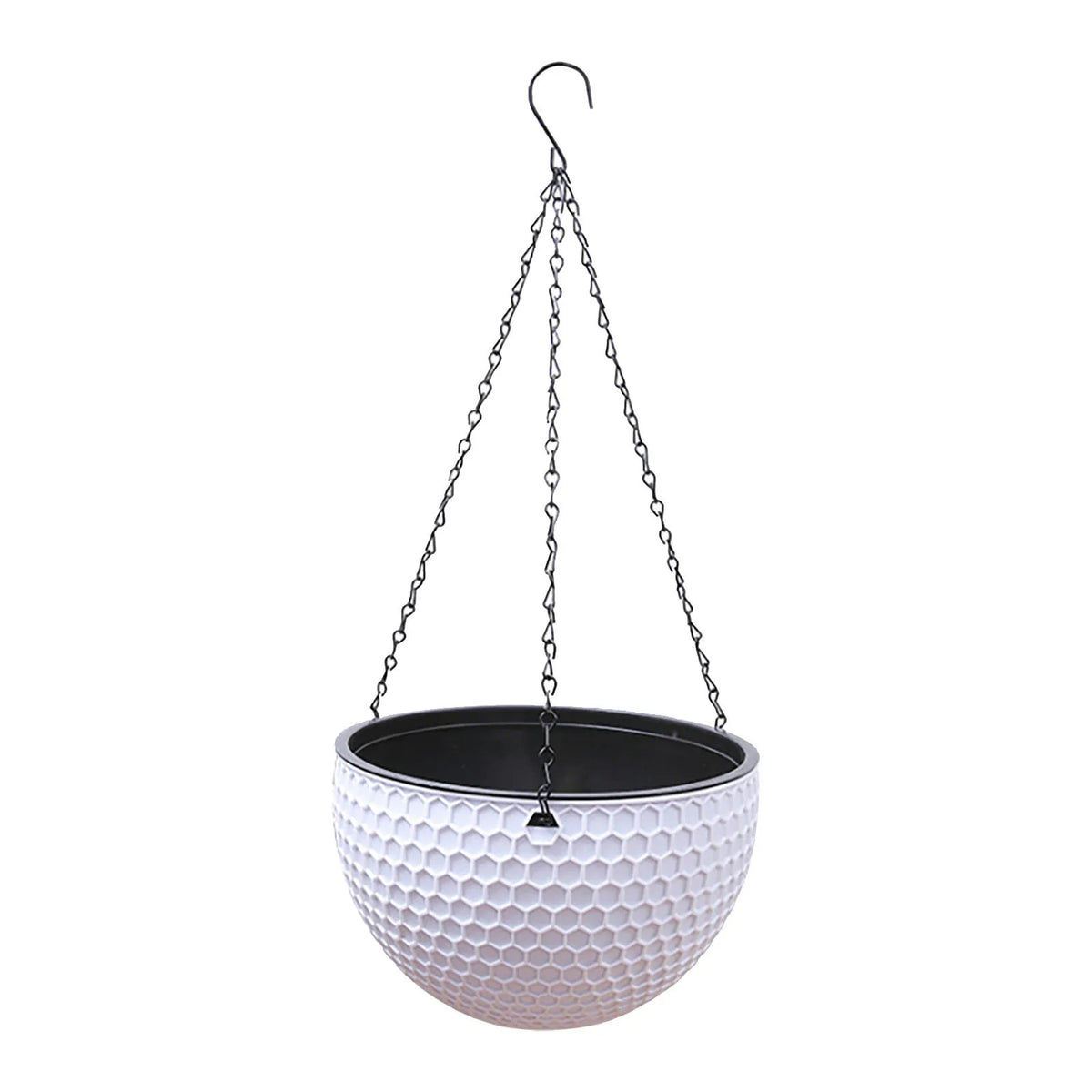 Pot suspendu moderne texture nid d'abeille blanc orange noir
