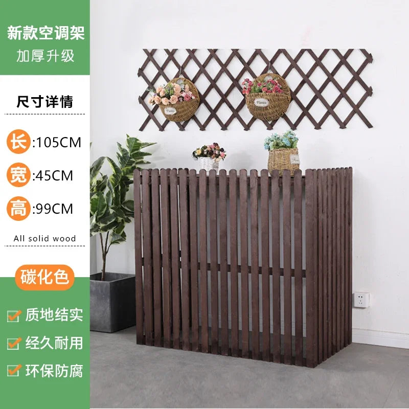 clôture murale bois naturel moderne balcon extérieur support pots fleurs anti corrosion unique