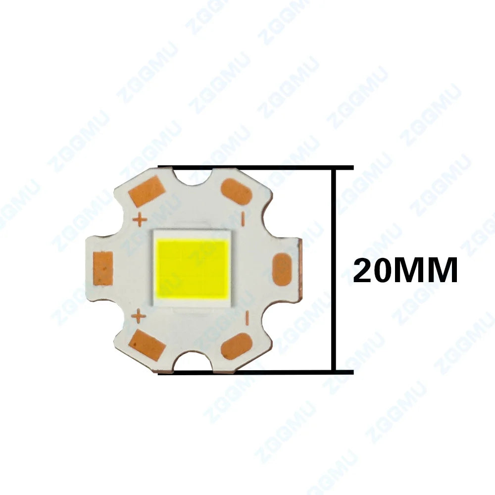 lampe led haute puissance 7070 blanc 6000k 72w 7000lm cuivre industrielle