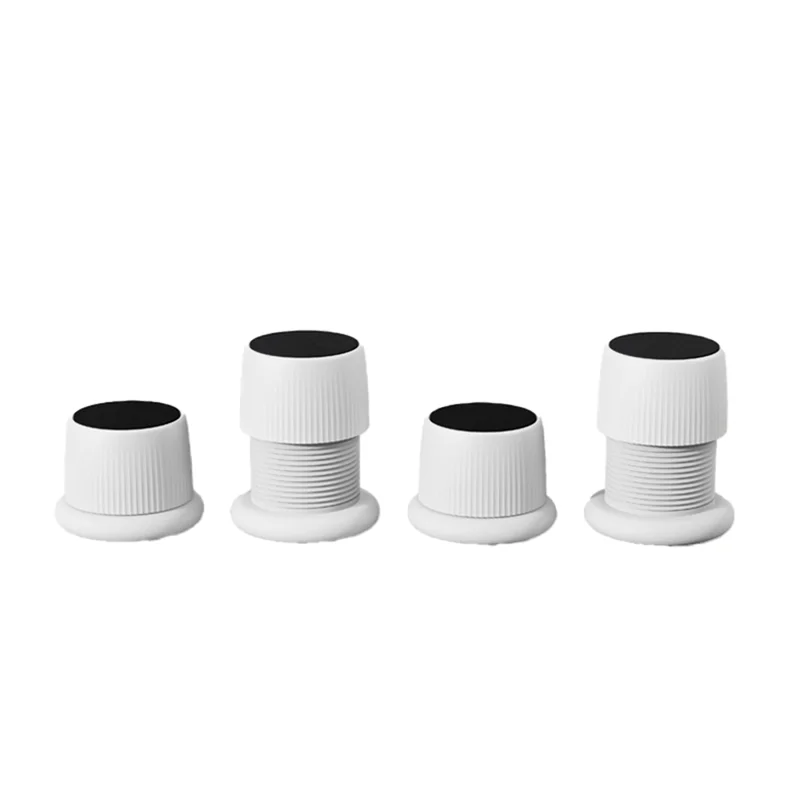 pieds d'appoint ajustables blancs rayures verticales adhésifs antislip anti vibration modernes