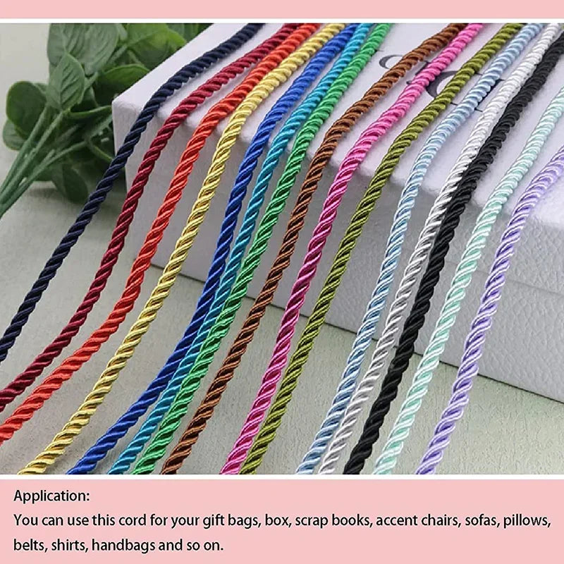 corde torsadée polyester 5mm décoration artisanale textile maison bricolage moderne