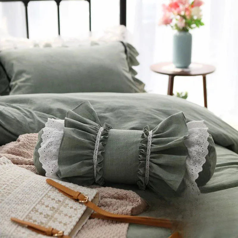 coussin vintage dentelle blanche rose beige gris opacité anti décubitus amovible lavable invisible zipper