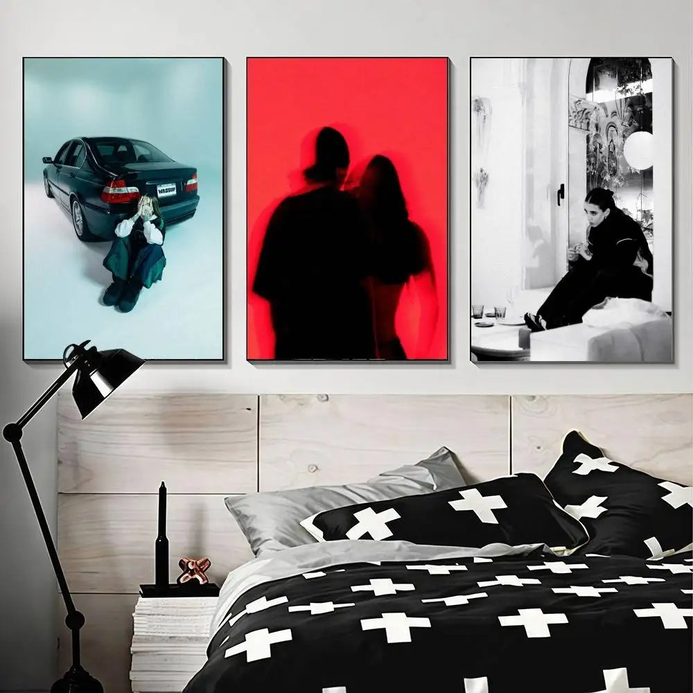 affiche chanteuse young miko décoration murale salon chambre cadre photo moderne minimaliste
