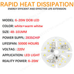 plaque led circulaire blanc blanc chaud 9w 12w 20w moderne sans pilote smd2835