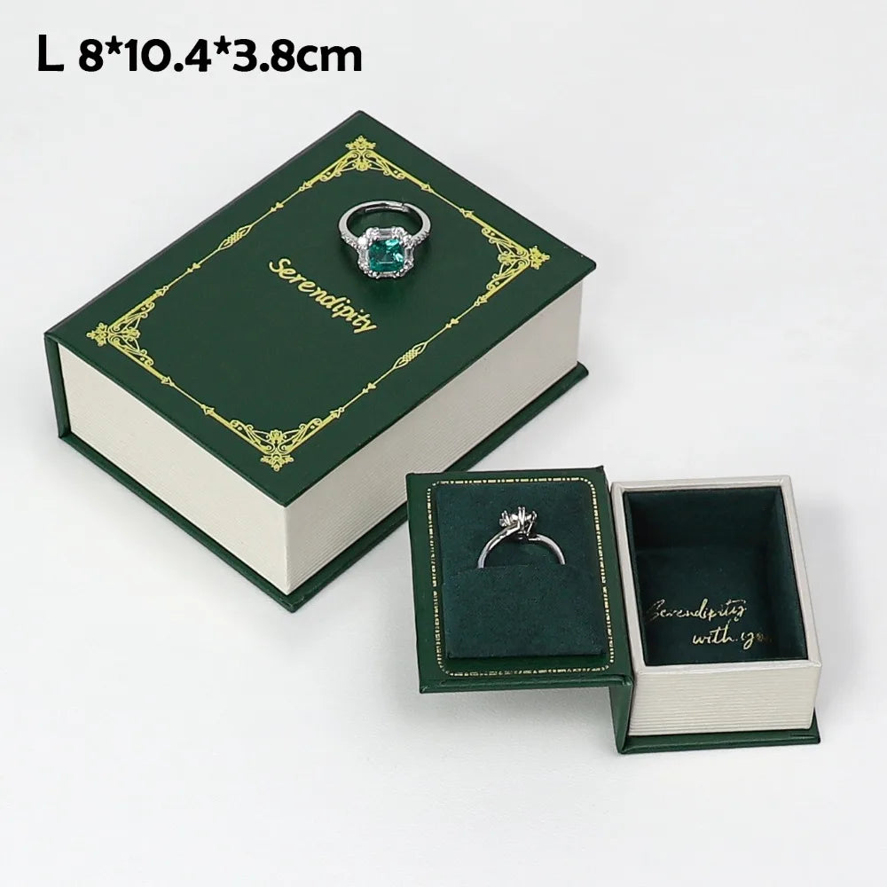 boîte rangement bijoux velours classique réutilisable respectueuse environnement moderne argent doré rose vert bleuclair