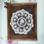 serviette table blanche broderie florale classique réutilisable pâques fête rectangle 26x42 26x41 33x33 40x40