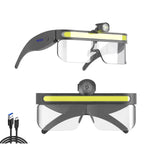 lunettes lecture rechargeables usb éclairage camping pêche cyclisme noir jaune fluo transparentes modernes technologiques