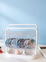 porte disques blanc transparent moderne figurines oiseau rose panda blanc